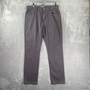 Johnnie-O Pants men's 32x30 Chino Classic Straight Fit Flat Front Gray Stretch